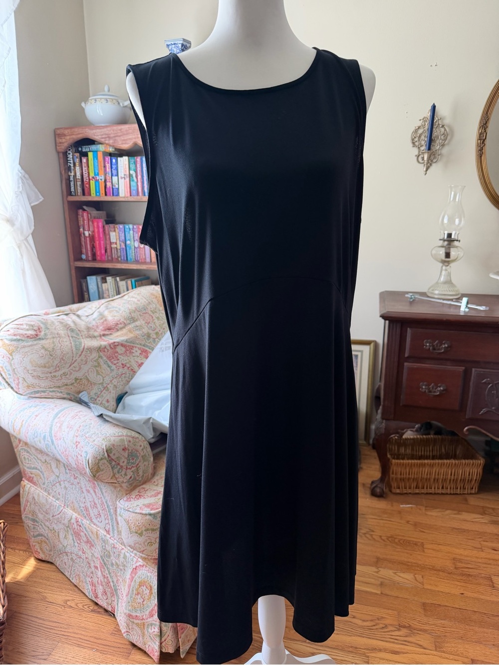 Classic Black Sleeveless A-Line Dress